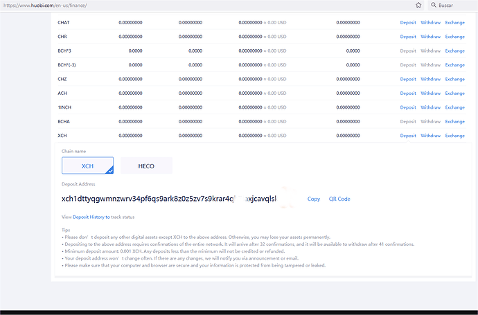 Huobi HECO address
